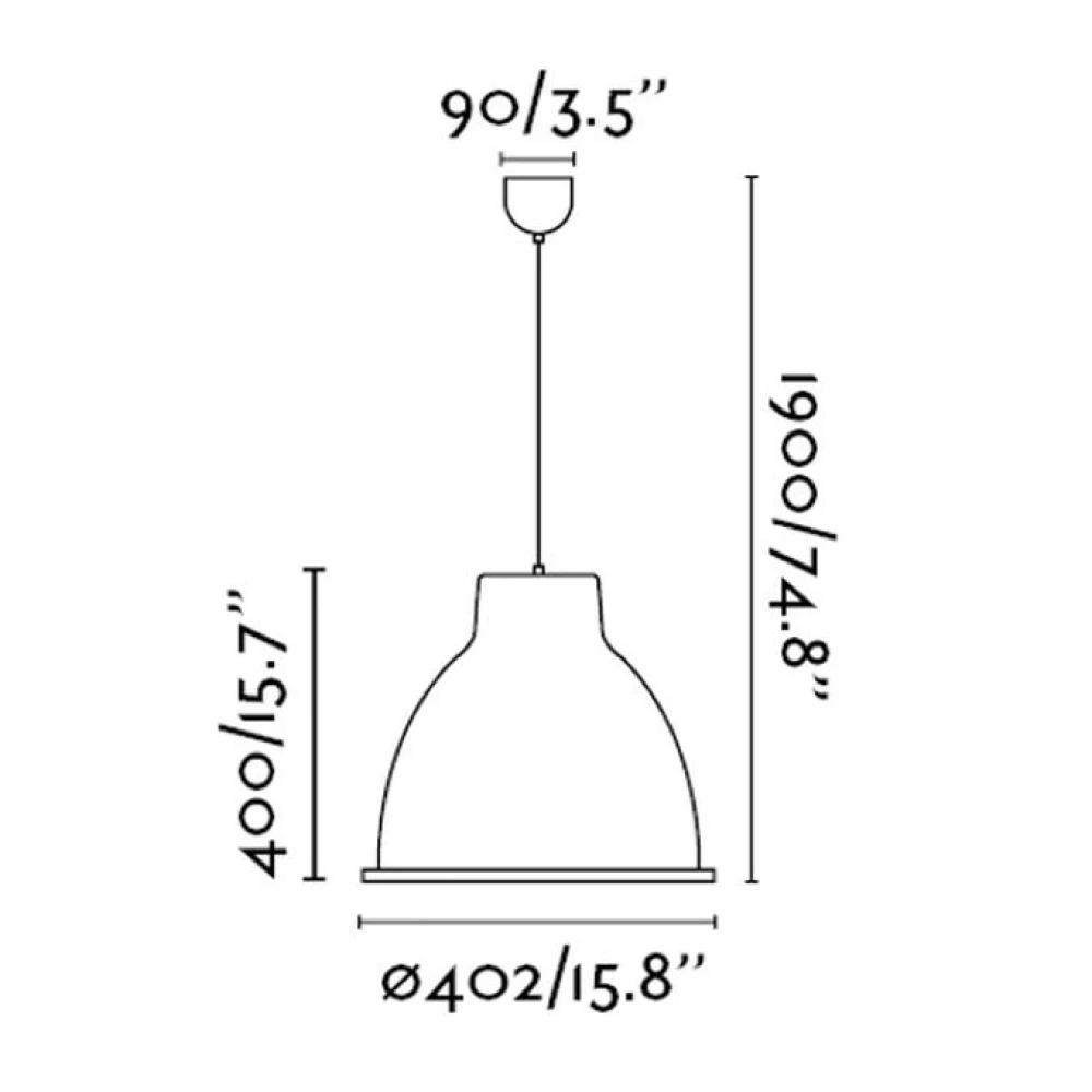 Μεταλλικό Κρεμαστό Φωτιστικό Καμπάνα Σε Λευκό Χρώμα 1XE27 CHARLOTTE FARO