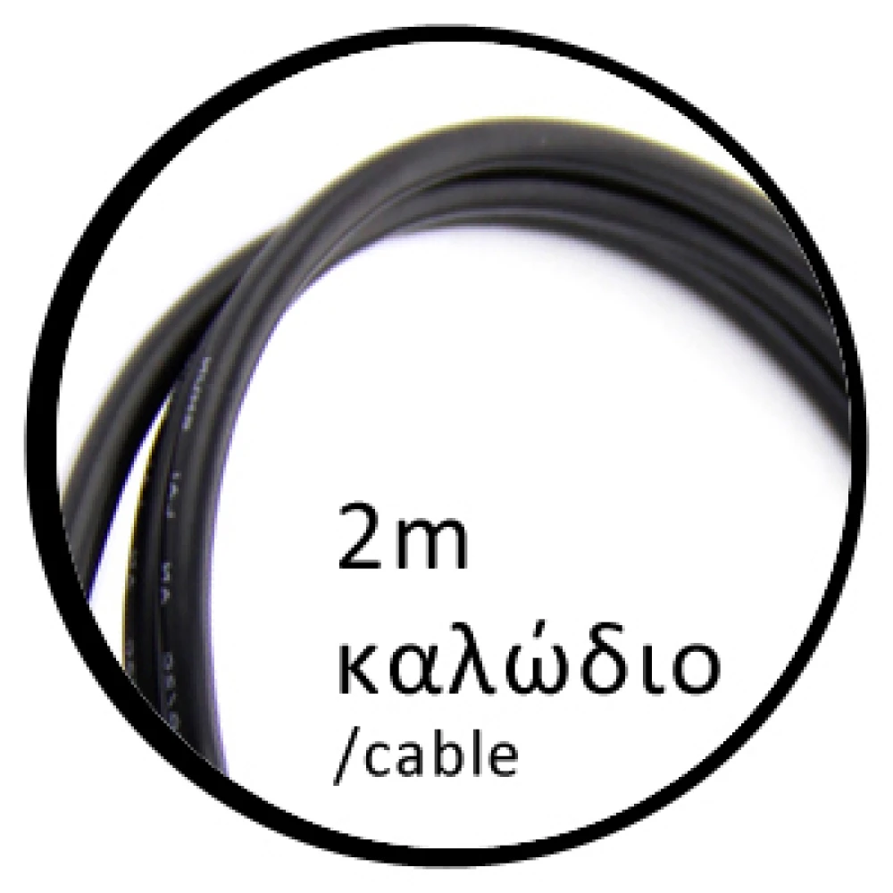 Πολύπριζο Απλό 4 Θέσεων Με Καλώδιο 2m Και Διακόπτη Μαυρό Eurolamp