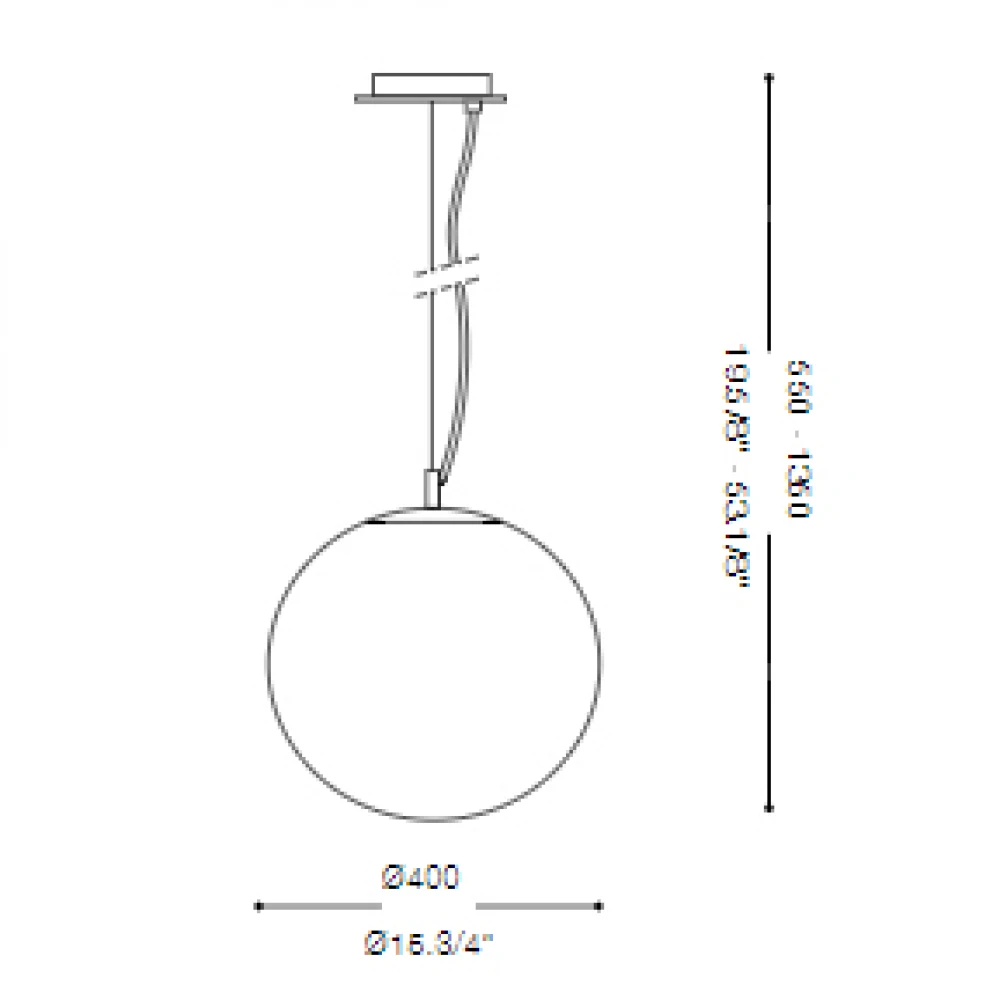 Μεταλλικό Κρεμαστό Φωτιστικό Σε Σατινέ Νίκελ Και Λευκό Γυαλί 1XE27 Σε Διαμέτρο Ø400 MAPA BIANCO IDEAL LUX 009148a