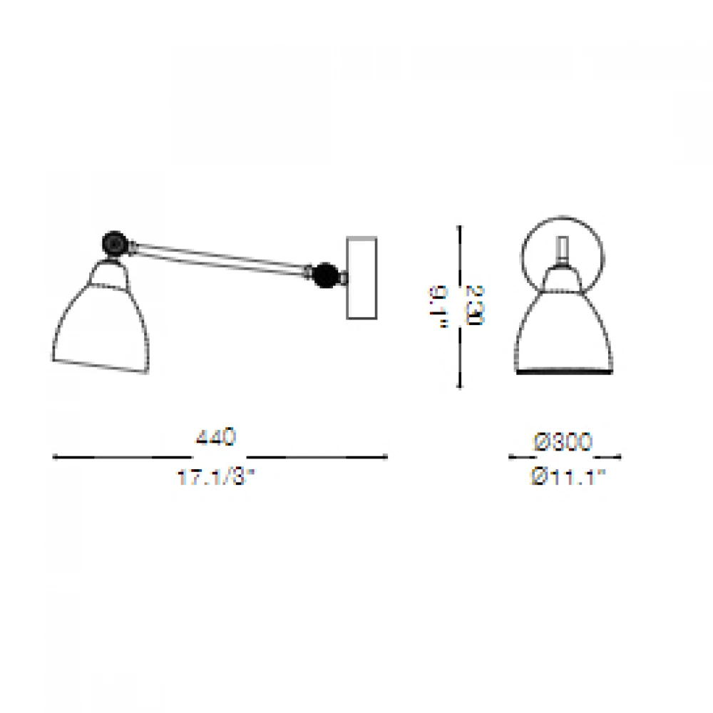 Μεταλλικό Φωτιστικό Απλίκα Με Ρυθμιζόμενο Βραχίωνα Και Εσωτερικό Λευκό Σε Αντικέ Μπρονζέ Χρώμα 1XE27 NEWTON IDEAL LUX