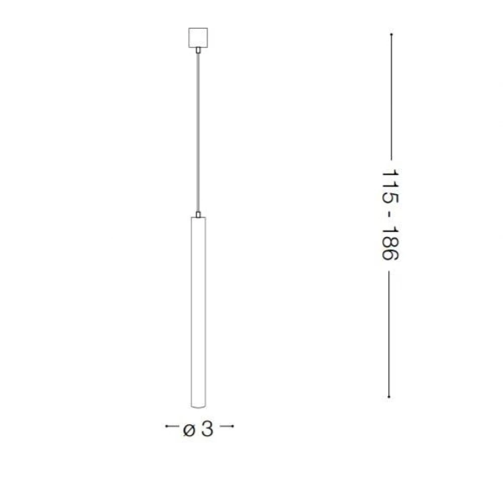 Φωτιστικό Οροφής Μονόφωτο LED Σε Σχήμα Σωλήνα Σε Λευκό Χρώμα Ultrathin IDEAL LUX