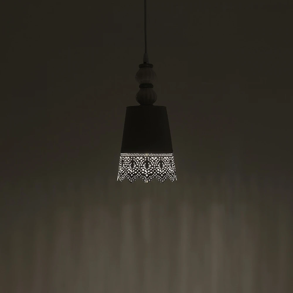 Μεταλλικό Φωτιστικό Οροφής Σε Ανοιχτό Γκρι Χρώμα Ø14,5 inart 3-10-876-0085