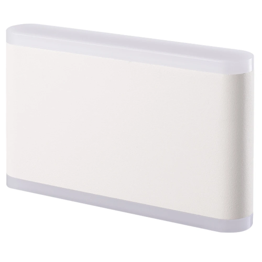 Led Απλίκα Επίτοιχη 12W 230V IP65 Θερμό Σε Λευκό Ματ Με Οπαλ PC Κάλυμμα Led Id