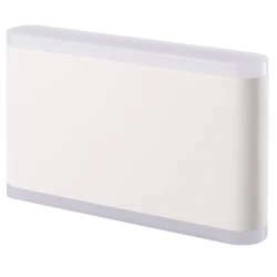 Led Απλίκα Επίτοιχη 12W 230V IP65 Θερμό Σε Λευκό Ματ Με Οπαλ PC Κάλυμμα Led Id