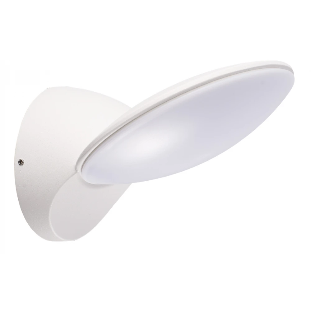 Led Απλίκα Επίτοιχη 8W 230V IP65 Θερμό Σε Λευκό Ματ Με Οπαλ PC Κάλυμμα Led Id