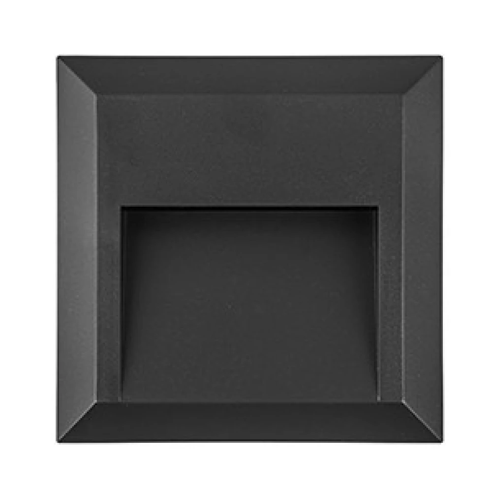 Led SLIM Επίτοιχο 1,5W 230V IP65 Θερμό Λευκό Γκρι Σκούρο Led Id