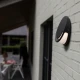 LED Επίτοιχο Φωτιστικό Από Χυτό Αλουμίνιο 9W Σε Γκρι Με PC Διαχύτη IP44 SANDWY LUTEC 1882GR