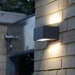 LED Επίτοιχο Φωτιστικό Από Χυτό Αλουμίνιο 11W Με Σφυρήλατο Γυαλί Διαχύτη IP54 GEMINI LUTEC