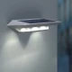 LED Ηλιακό Επιτοίχιο Φωτιστικό 1.2W Σε Ασημί Χρώμα Με Αισθητήρα Κίνησης IP44 GHOST SOLAR LUTEC