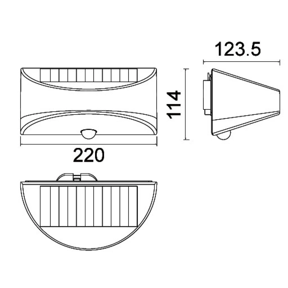 LED Ηλιακό Επιτοίχιο Φωτιστικό 1.2W Σε Ασημί Χρώμα Με Αισθητήρα Κίνησης IP44 BREAD LUTEC
