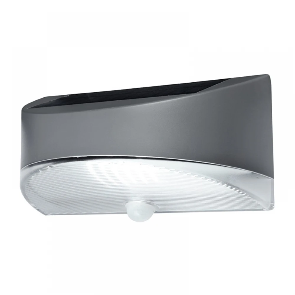 LED Ηλιακό Επιτοίχιο Φωτιστικό 1.2W Σε Ασημί Χρώμα Με Αισθητήρα Κίνησης IP44 BREAD LUTEC