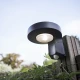 LED Ηλιακό Επιτοίχιο Φωτιστικό 2W Σε Χρώμα Γραφίτη Με Αισθητήρα Κίνησης IP44 DISO LUTEC