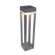 LED Ηλιακό Κολωνάκι Καρφωτό Φωτιστικό 1W IP44 Σε Γκρι Ασημί TABLE CUBE LUTEC