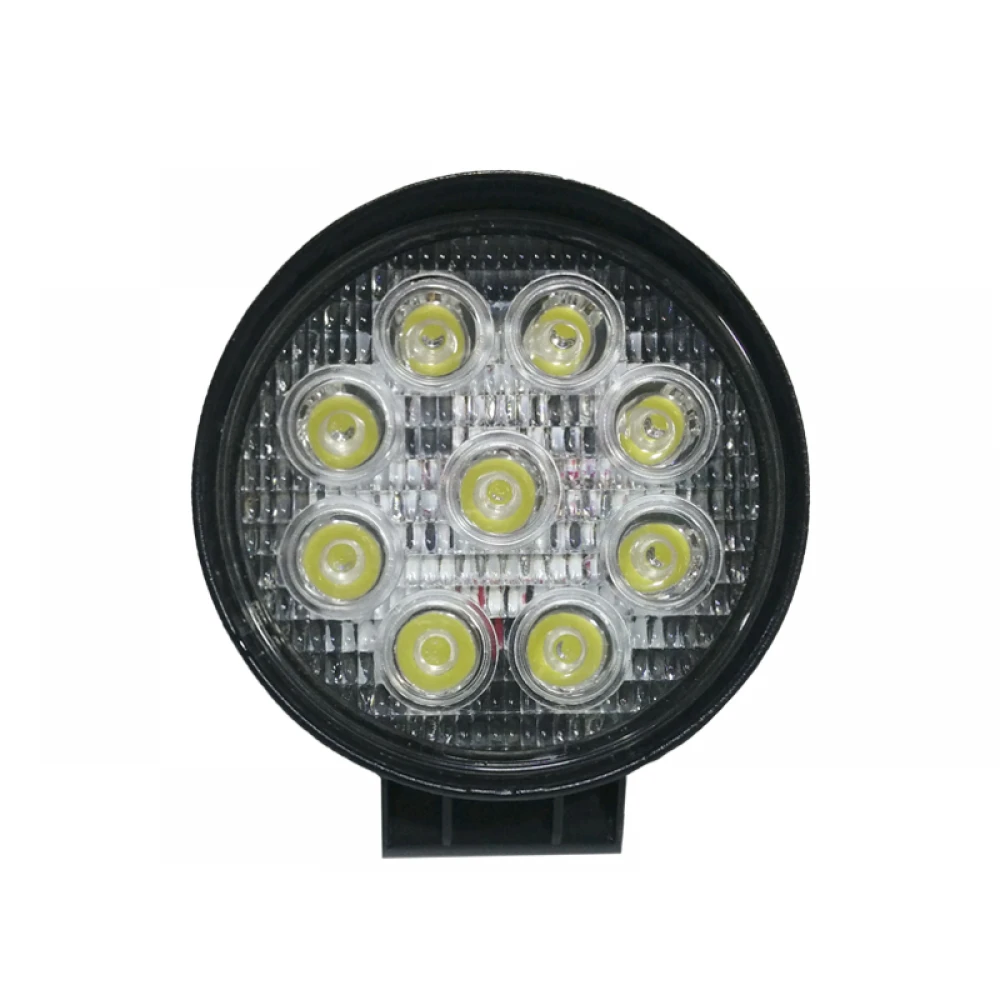 Προβολέας LED Εργασίας Round 27 Watt 10-30v Ψυχρό Λευκό