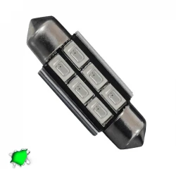 Σωληνωτός LED 39mm Can Bus Με 6 SMD 5630 Πράσινο GLOBO STAR