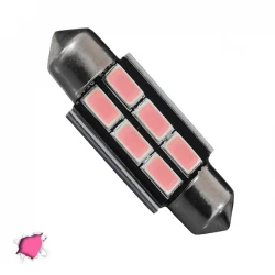 Σωληνωτός LED 39mm Can Bus με 6 SMD 5630 Φούξια GLOBO STAR