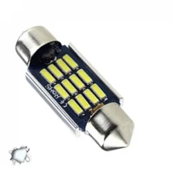 Σωληνωτός LED 39mm Can Bus με 12 SMD 4014 12 Volt Ψυχρό Λευκό 6000k GLOBO STAR