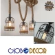 Vintage Φωτιστικό Οροφής Lilo από Bamboo ROPE 3XE27 Globostar