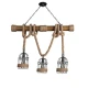 Vintage Φωτιστικό Οροφής Lilo από Bamboo ROPE 3XE27 Globostar