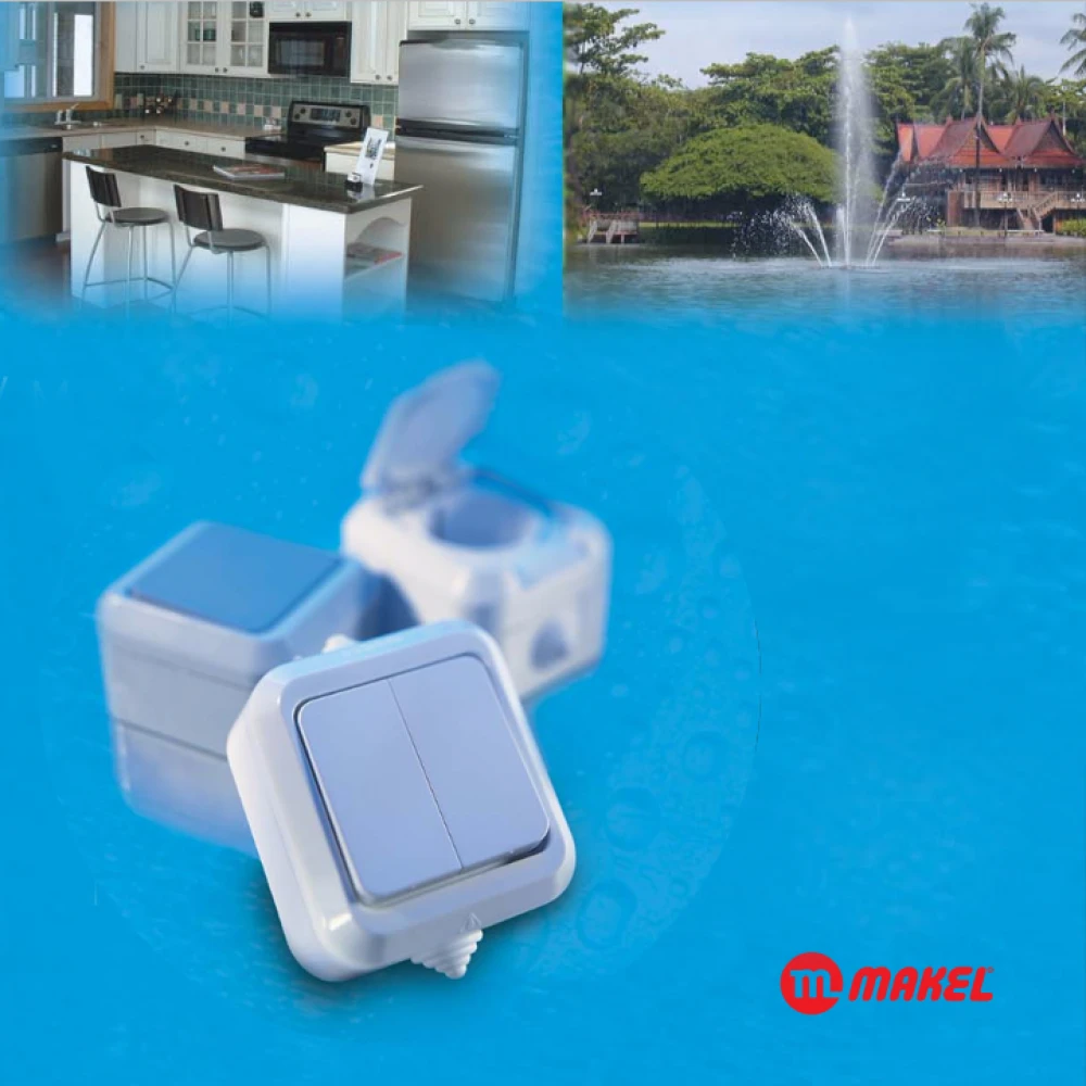 Μπουτόν ρολλών 240V/10A εξωτερικός Makel