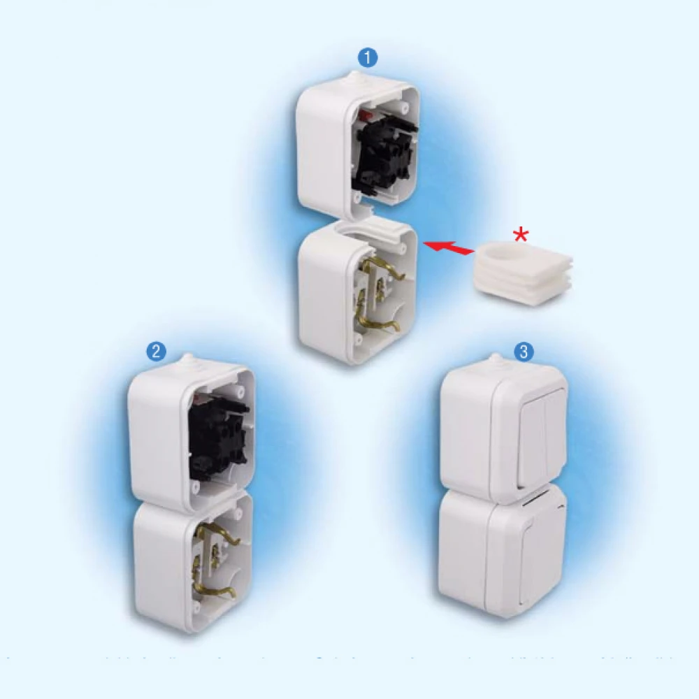 Μπουτόν ρολλών 240V/10A εξωτερικός Makel