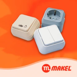 VVB-92 Πρίζα Σούκο Καπάκι Με Βίδα Σε Λευκό 240V/16Α IP44 Makel