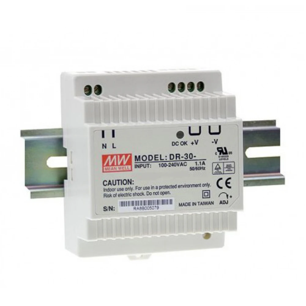 24W Τροφοδοτικό Ράγας 12V 2.0A MeanWell