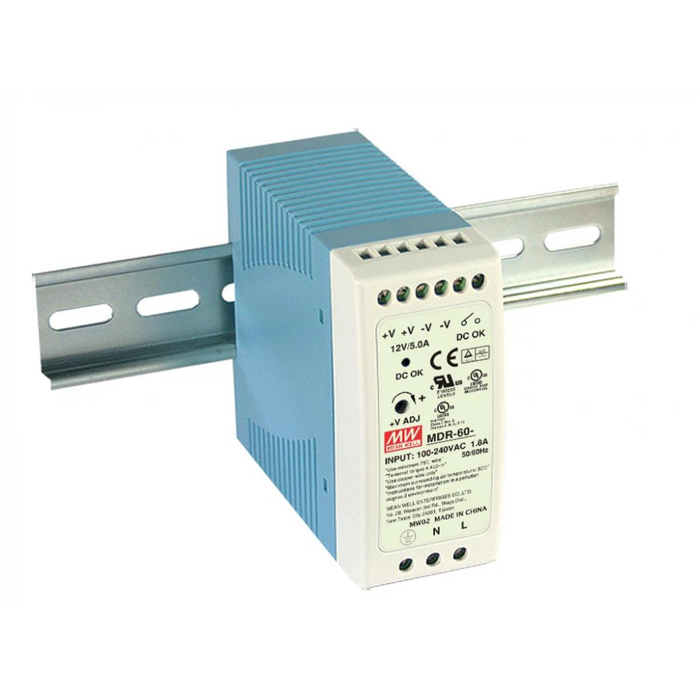 50W Τροφοδοτικό Ράγας 5V 10A MeanWell