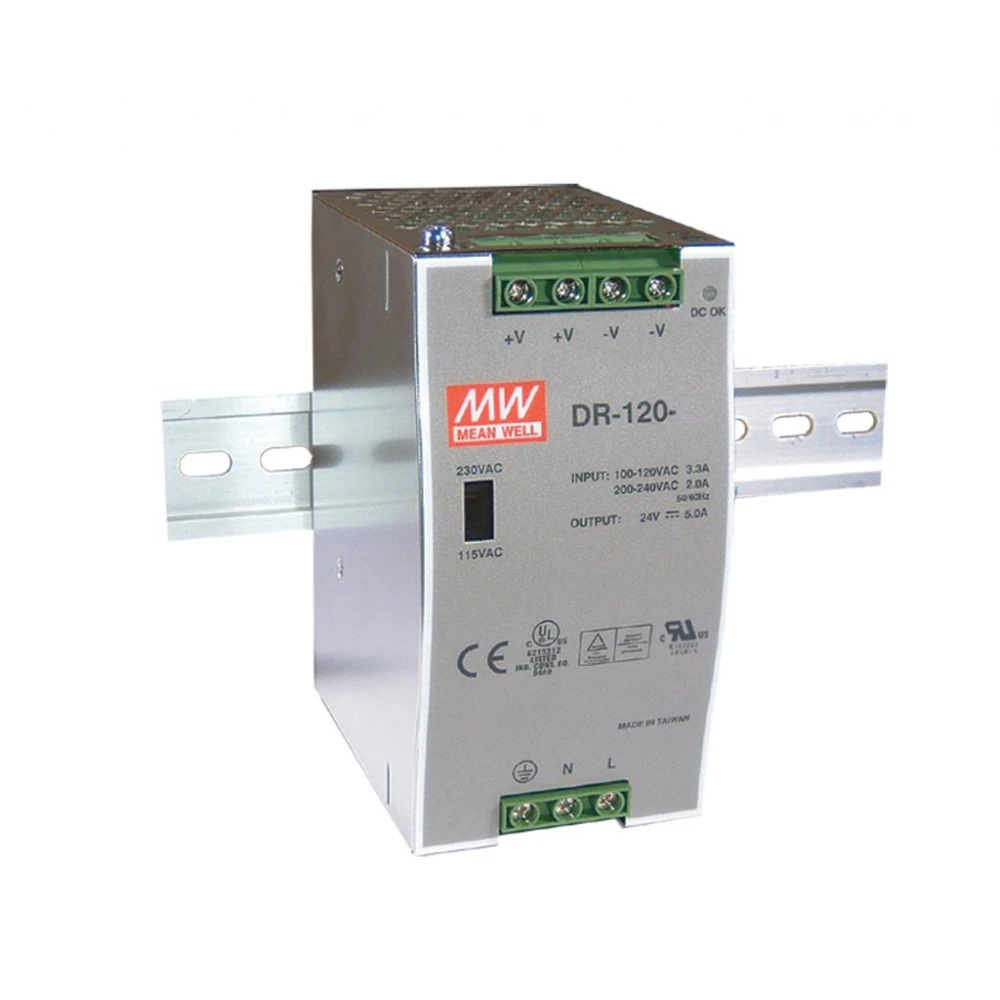 120W Τροφοδοτικό Ράγας 12V 10A MeanWell