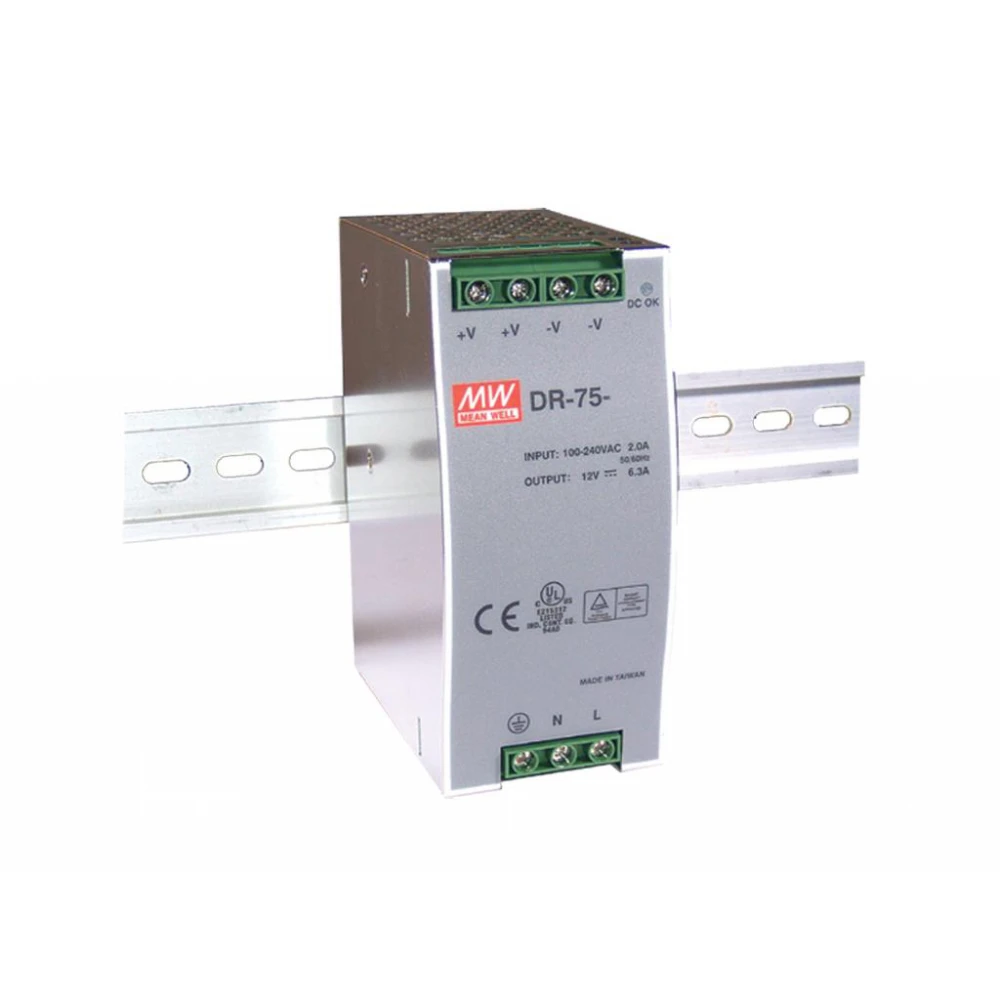 76W Τροφοδοτικό Ράγας 12V 6.3A MeanWell