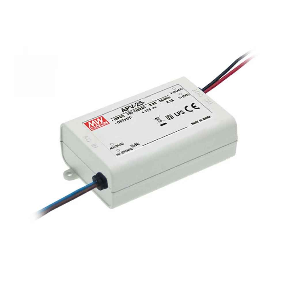 25W Πλαστικό Τροφοδοτικό 24V 1.05A MeanWell