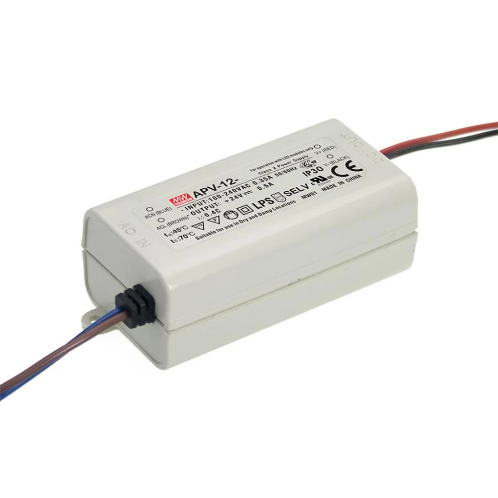 12W Πλαστικό Τροφοδοτικό 12V 1.0A MeanWell