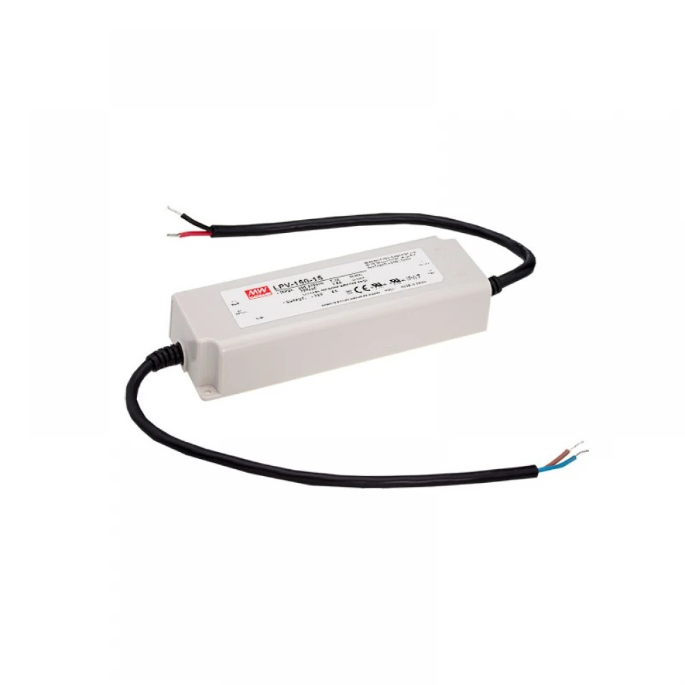 Αδιάβροχο 120W LED Πλαστικό Τροφοδοτικό Σταθερής Τάσης 12V 10A IP67 MeanWell