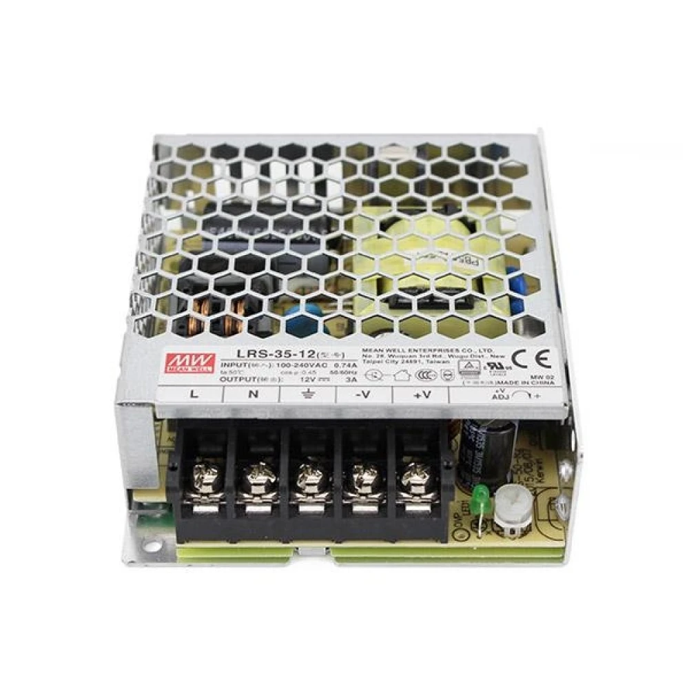 36W Τροφοδοτικό LED Power Supply 12V 3A Metal MeanWell