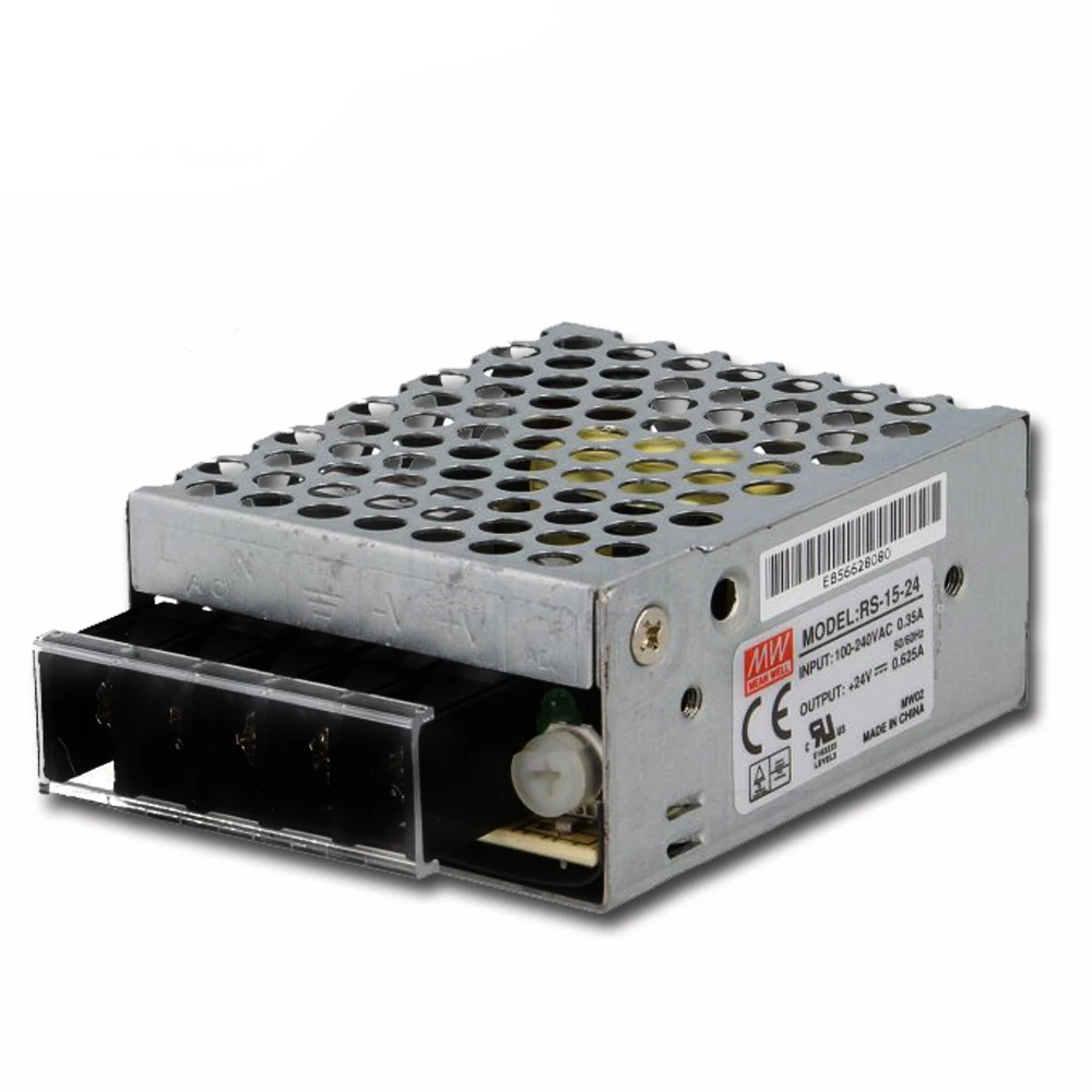 15W Τροφοδοτικό LED Power Supply 24V 0.625A Metal MeanWell