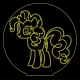 LED Φωτιστικό Χαραγμένο Plexiglass Με Σχέδιο My Little Pony Με Διακόπτη ON/OFF Plexi