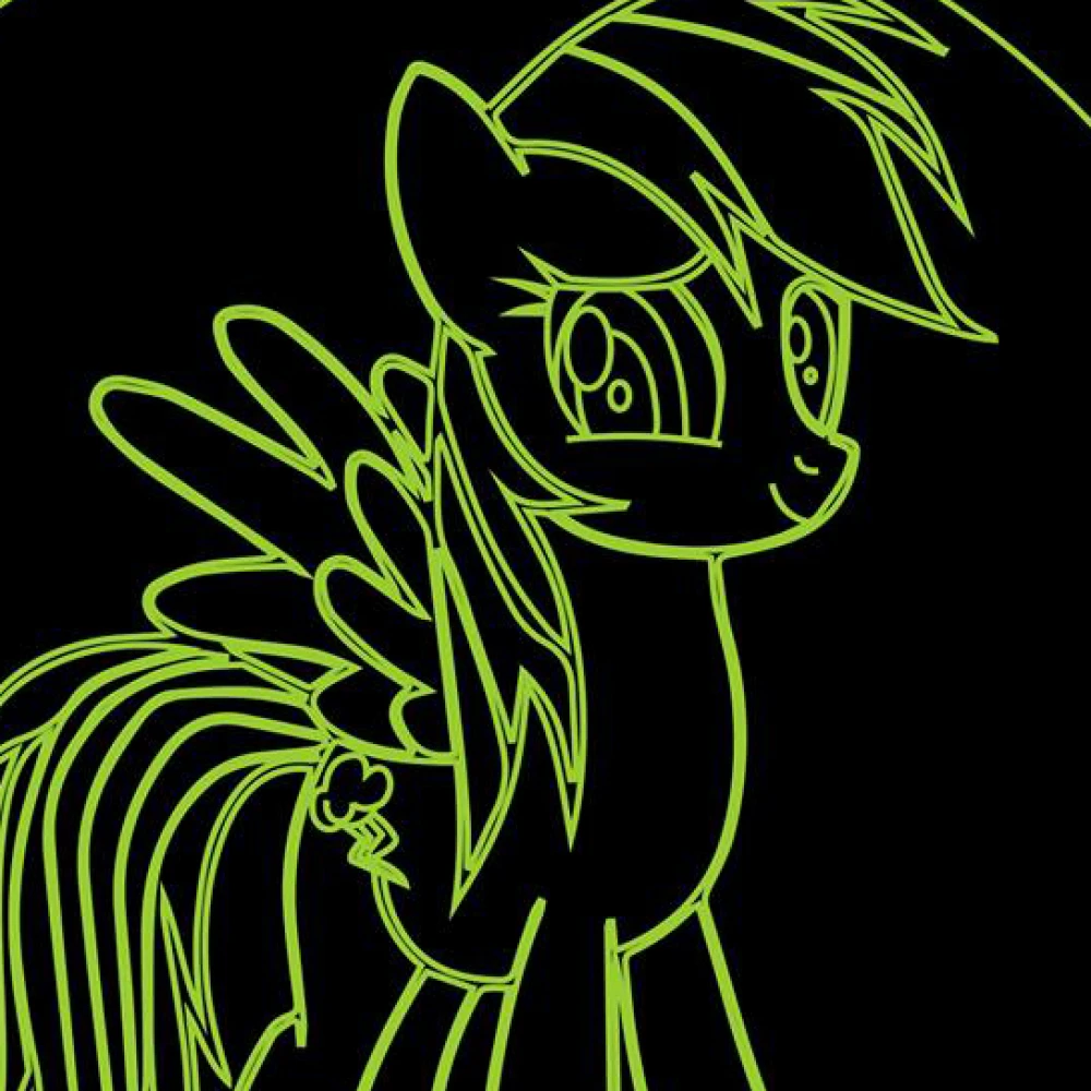 LED Φωτιστικό Χαραγμένο Plexiglass Με Σχέδιο My Little Pony Με Διακόπτη ON/OFF Plexi