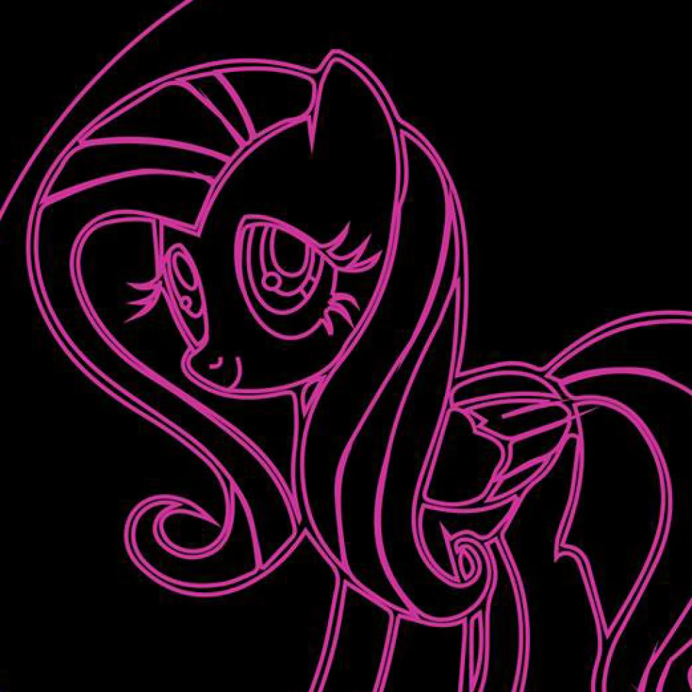 LED Φωτιστικό Χαραγμένο Plexiglass Με Σχέδιο My Little Pony Με Διακόπτη ON/OFF Plexi