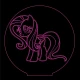 LED Φωτιστικό Χαραγμένο Plexiglass Με Σχέδιο My Little Pony Με Διακόπτη ON/OFF Plexi