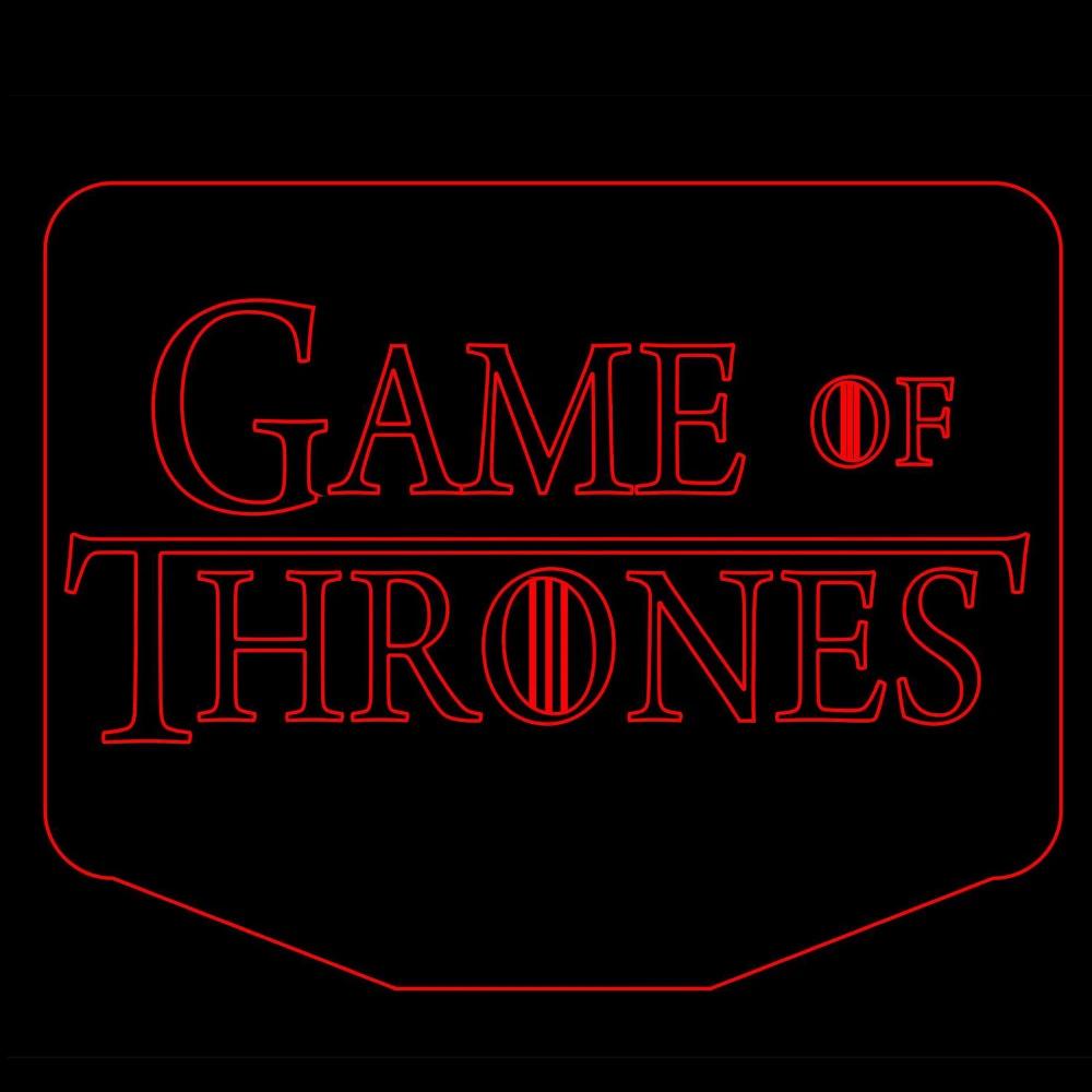 LED Φωτιστικό Χαραγμένο Plexiglass Με Σχέδιο Game Of Thrones Με Διακόπτη ON/OFF Plexi