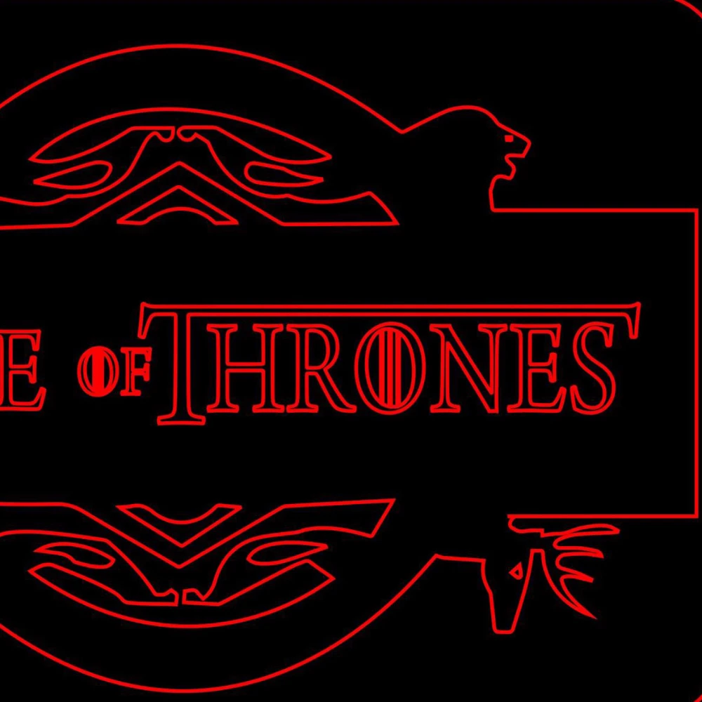 LED Φωτιστικό Χαραγμένο Plexiglass Με Σχέδιο Game Of Thrones Με Διακόπτη ON/OFF Plexi
