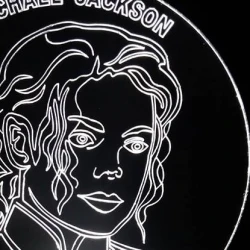 LED Φωτιστικό Χαραγμένο Plexiglass Με Σχέδιο Michael Jackson Με Διακόπτη ON/OFF Plexi LED Φωτιστικό Χαραγμένο Plexiglass Με Σχέδιο Michael Jackson Με Διακόπτη ON/OFF Plexi