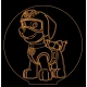 LED Φωτιστικό Χαραγμένο Plexiglass Με Paw Patrol Zuma Με Διακόπτη ON/OFF Plexi