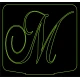 LED Φωτιστικό Χαραγμένο Plexiglass Με Σχέδιο Αρχικό Γράμμα -Μ- Με Διακόπτη ON/OFF Plexi