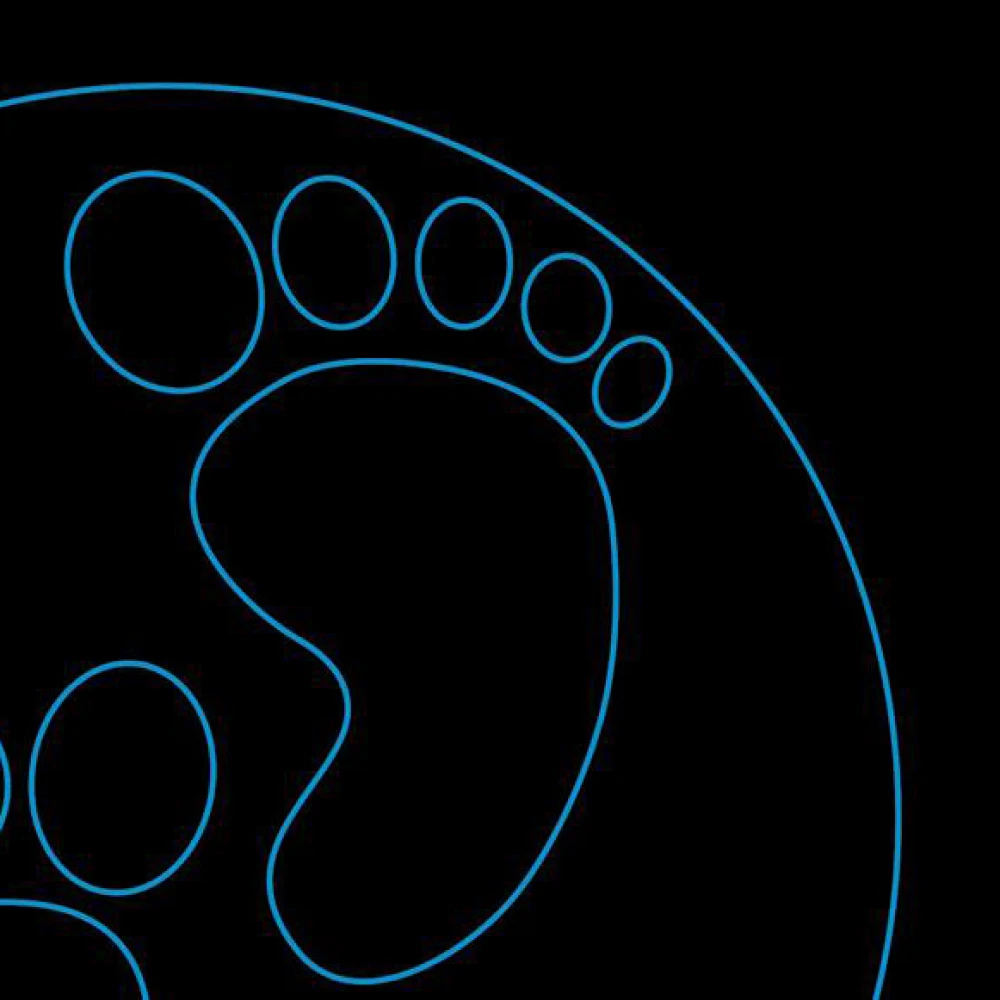 LED Φωτιστικό Χαραγμένο Plexiglass Με Σχέδιο Πατουσάκια Μωρού Με Διακόπτη ON/OFF Plexi