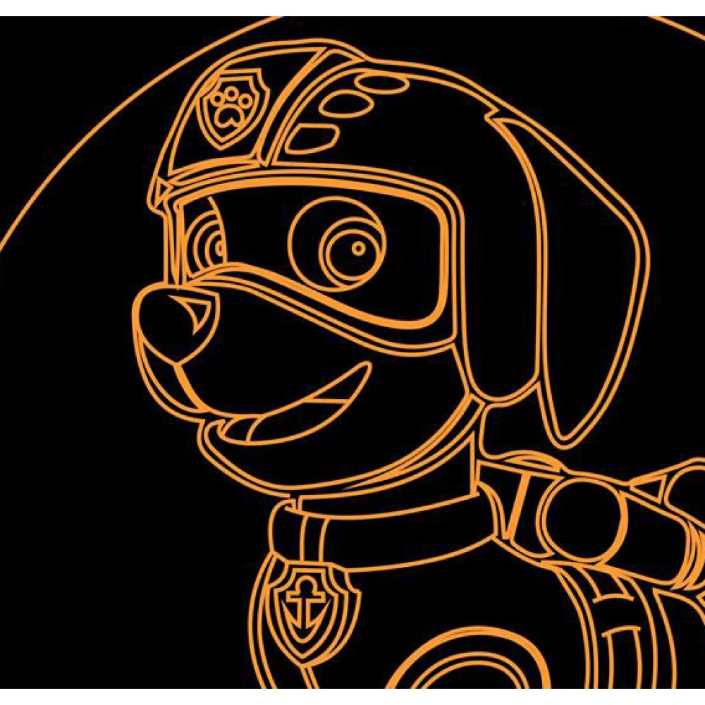 LED Φωτιστικό Χαραγμένο Plexiglass Με Paw Patrol Zuma Με Διακόπτη ON/OFF Plexi