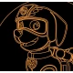 LED Φωτιστικό Χαραγμένο Plexiglass Με Paw Patrol Zuma Με Διακόπτη ON/OFF Plexi