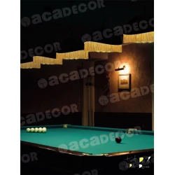 Μεταλλικό Κρεμαστό Φωτιστικό Μαύρο Με Σκούρα Κίτρινα Κρόσσια Ø400 1xE27 Aca