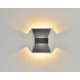 LED Επίτοιχο Φωτιστικό Από Αλουμίνιο 6W Σε Μαύρο Χρώμα H:200 ACA