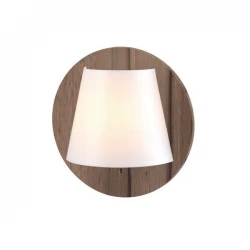 LED Επίτοιχο Φωτιστικό Από MDF Και Πλαστικό Σε Απόχρωση Σκούρου Ξύλου + Λευκό  Χρώμα ACA